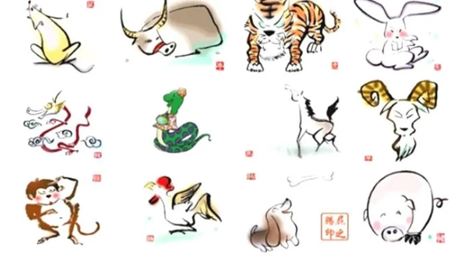 Sự tích 12 con giáp Trung Quốc mô tả cuộc đua băng sông do Ngọc Hoàng tổ chức