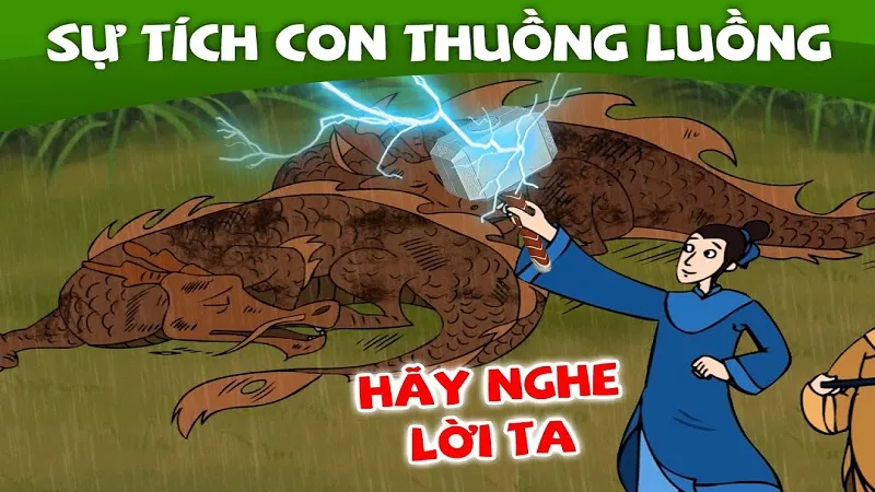 Hình ảnh minh họa về con Thuồng Luồng, loài thủy quái trong sự tích Việt Nam, được coi là vật tổ thiêng liêng của dòng họ Hoàng