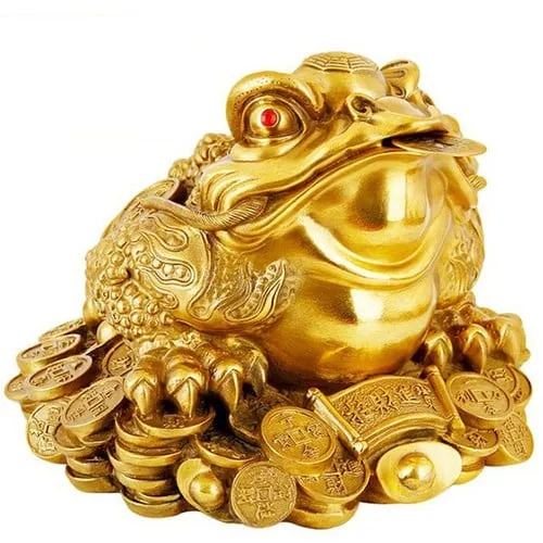 Cóc ba chân Thiềm Thừ ngậm đồng tiền cổ, vật phẩm chiêu tài lộc nổi tiếng trong phong thủy