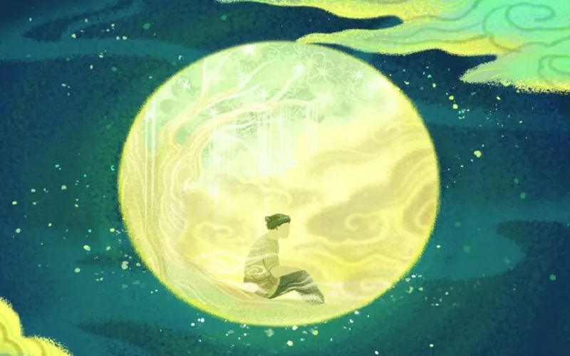 Minh họa bối cảnh ca khúc chú Cuội ngồi gốc cây đa