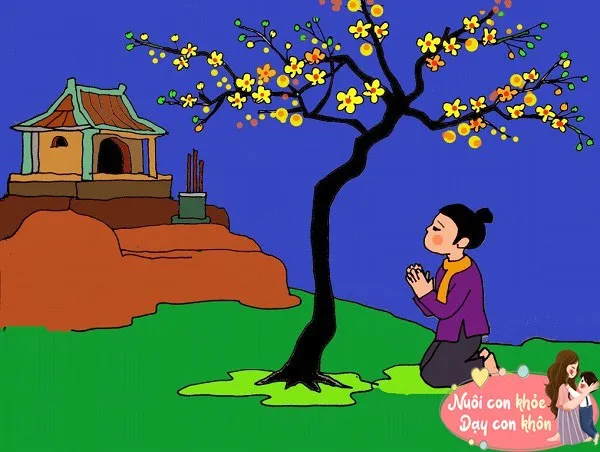 Hình ảnh hoa Mai Vàng nở rộ, biểu tượng của cô bé dũng cảm trong sự tích về loài hoa ngày Tết