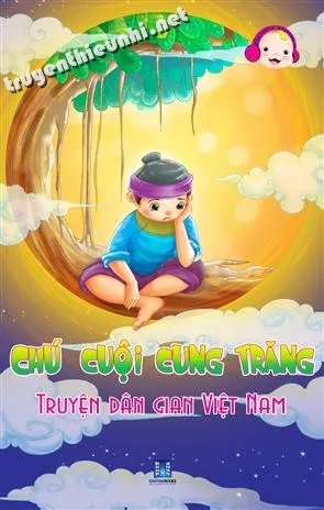 Chú Cuội ôm chặt rễ cây đa thần "cải tử hoàn sinh" đang bay lên cung trăng, hình ảnh trung tâm của câu chuyện sự tích chú Cuội phổ biến trong truyền thuyết dân gian Việt Nam