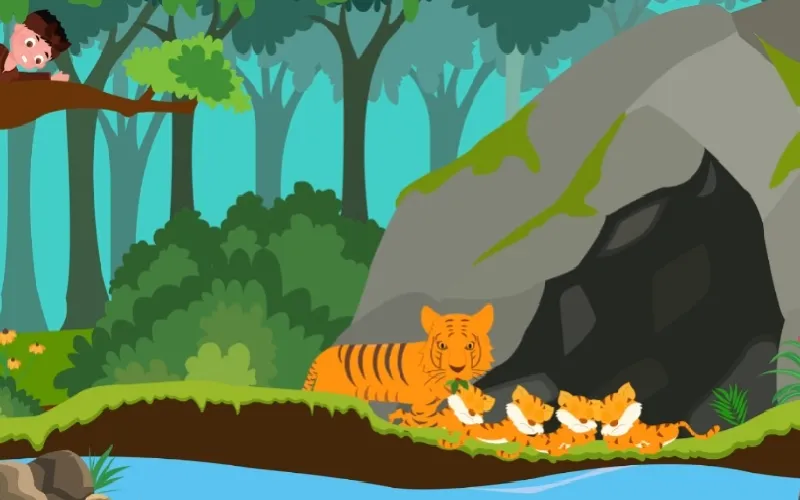 Hổ mẹ mớm lá cây đa thần kỳ để cứu sống hổ con đã chết