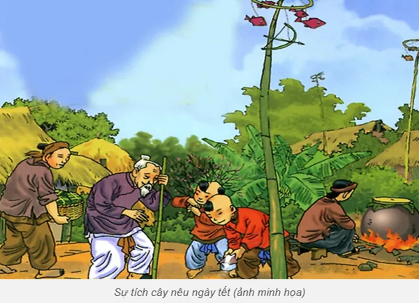 GIÁO ÁN CHI TIẾT: PHÁT TRIỂN NGÔN NGỮ VÀ NHẬN THỨC – SỰ TÍCH CÂY NÊU NGÀY TẾT