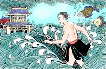 Lạc Long Quân tiêu diệt thủy quái Ngư tinh bảo vệ dân lành