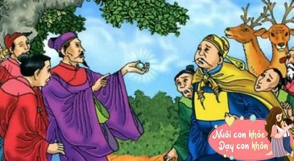 Minh họa cuộc thi đấu của cải giữa Thạch Sùng và Họ Vương, một chi tiết quan trọng trong sự tích thạch sùng