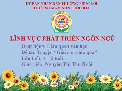 Trẻ em mẫu giáo chăm chú lắng nghe cô giáo kể chuyện qua hình ảnh minh họa sống động