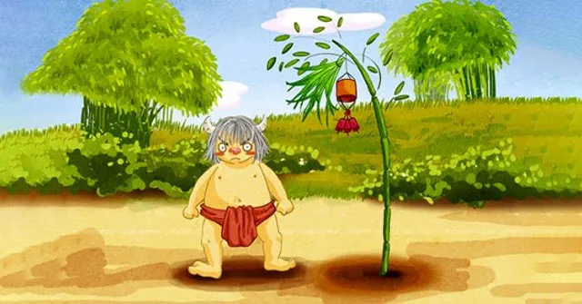 minh họa truyện cổ tích sự tích cây nêu ngày tết, khắc họa cuộc đối đầu giữa Phật và Quỷ, thể hiện niềm tin vào phong tục tết cổ truyền mp3