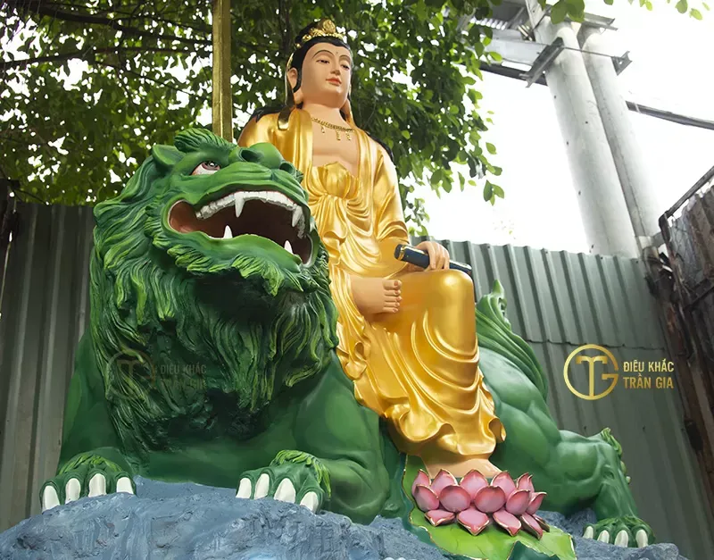 Hình ảnh minh họa Đức Văn Thù Bồ Tát, biểu tượng của Trí Tuệ, được sử dụng trong nghi lễ văn khấn Văn Thù Bồ Tát.