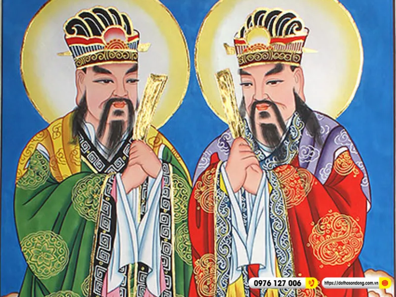 Tượng Nam Tào Bắc Đẩu cùng sổ sách ghi chép phúc tội