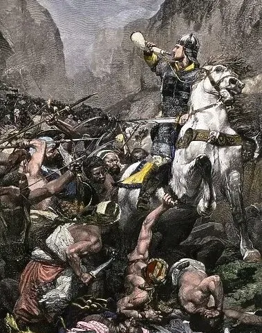 Cảnh chiến đấu và cái chết bi tráng của Roland, hình ảnh cốt lõi trong Trường Ca Roland