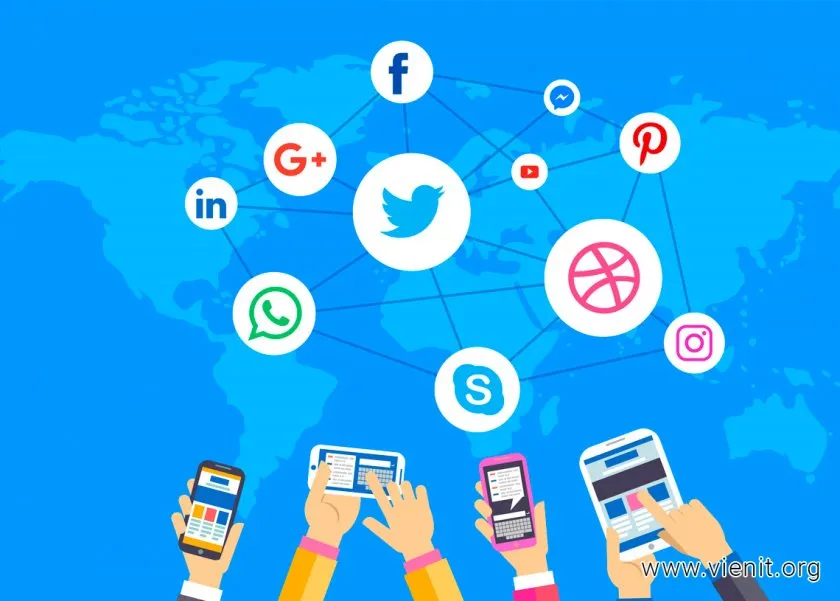Sơ đồ mạng xã hội (social media) và sự kết nối