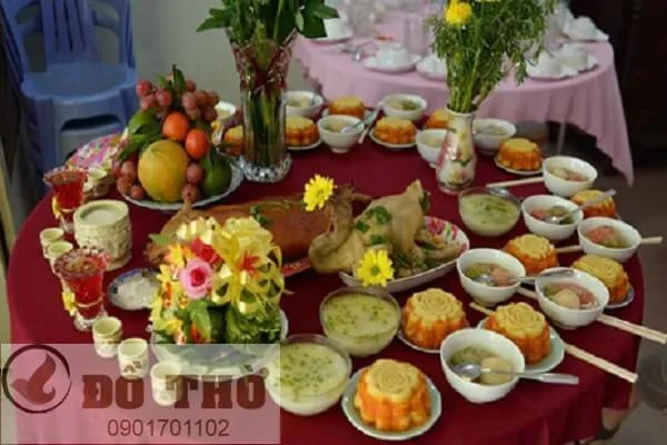 Mâm lễ vật cúng 12 Bà Mụ với đủ 12 phần cho nghi thức đầy cữ, đầy tháng