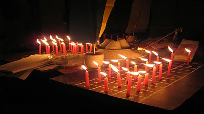 Hình ảnh minh họa mâm lễ và bài vị cúng sao giải hạn