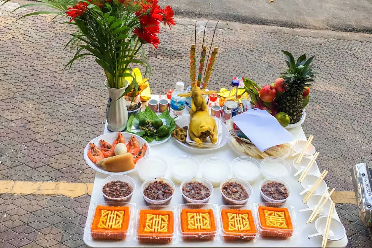 Sơ đồ bày trí mâm cúng Văn Khấn Lễ Tạ Gia Tiên Cuối Năm Chuẩn Mực